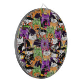 Halloween Kawaii kattenpatroon Dartbord (Voorkant Links)