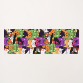 Halloween Kawaii kattenpatroon Yogamat (Achterkant (horizontaal))