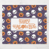 Halloween kawaii patroon bier etiket (Enkel label)