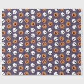 Halloween Kawaii Patroon Cadeaupapier (Vlak)