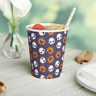Halloween Kawaii Patroon Papieren Bekers