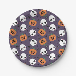Halloween Kawaii Patroon Papieren Bordje