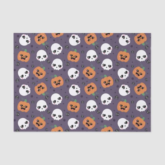 Halloween kawaii patroon tissuepapier (Voorkant)