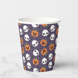 Halloween Kawaii Pattern Papieren Bekers