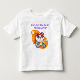 Halloween Kawaii Pirate Panda Drink Boba Tea Kinder Shirts