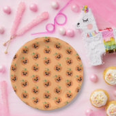 Halloween Kawaii Pompoenen Patroon Papieren Bordje (Feest)