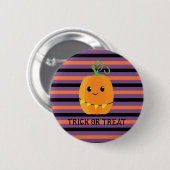 Halloween Kawaii Pumpkin Striped Ronde Button 5,7 Cm (Voorkant /achterkant)
