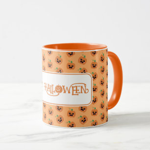 Halloween Kawaii Pumpkins Patroon Mok