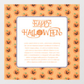 Halloween Kawaii Pumpkins Patroon Raamsticker (Vel)