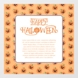 Halloween Kawaii Pumpkins Patroon Raamsticker