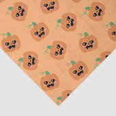 Halloween Kawaii Pumpkins Patroon Tissuepapier (Detail)