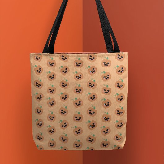 Halloween Kawaii Pumpkins Patroon Tote Bag