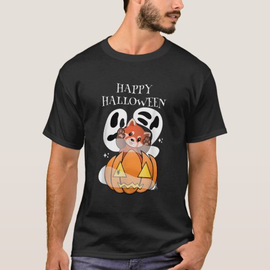 Halloween Kawaii Red Panda T-shirt (Voorkant)