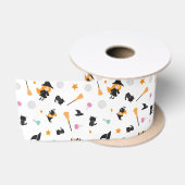Halloween Kawaii Retro Heks Disco Bal Satijnen Lint (Spoel)