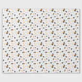 Halloween Kawaii Retro Witch Disco Ball Cadeaupapier (Vlak)