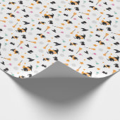 Halloween Kawaii Retro Witch Disco Ball Cadeaupapier (Hoek)