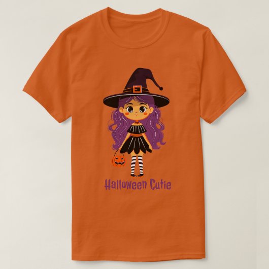 Halloween Kawaii Schattigee heks TShirt (Design voorkant)