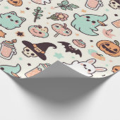 Halloween Kawii Pastel Cadeaupapier (Hoek)
