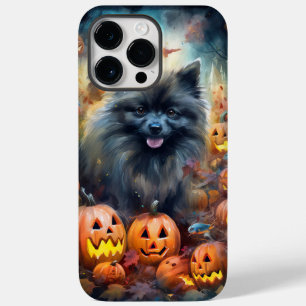 Halloween Keeshond met Pumpkins Scary Case-Mate iPhone 14 Pro Max Hoesje