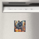 Halloween Keeshond met Pumpkins Scary Magneet (Insitu (Vaatwasser))