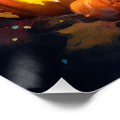 Halloween Keeshond met Pumpkins Scary Perfect Poster (Hoek)