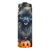 Halloween Keeshond met Pumpkins Scary Thermosbeker (Voorkant)