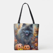 Halloween Keeshond met Pumpkins Scary Tote Bag (Achterkant)
