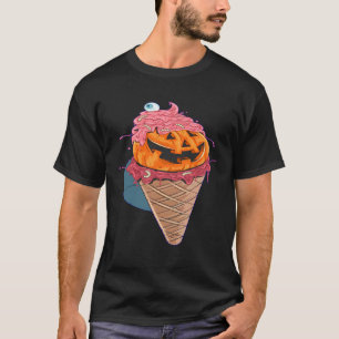Halloween kegel Pumpkin Worms ijs T-shirt