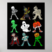 Halloween Keke Dancing Skelet En Monsters Jongens Poster (Voorkant)
