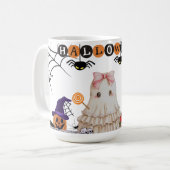 Halloween keramische mok, Halloween spook mok (Voorkant links)