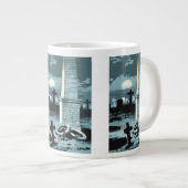  Halloween, kerkhof met graven Grote Koffiekop (Voorkant rechts)