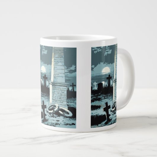  Halloween, kerkhof met graven Grote Koffiekop (Voorkant rechts)