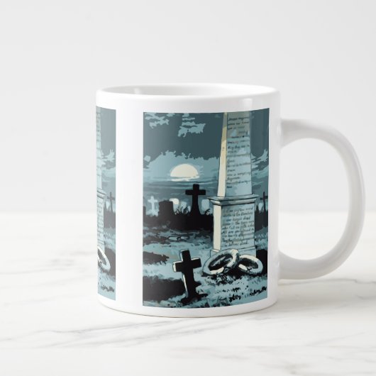  Halloween, kerkhof met graven Grote Koffiekop (Rechts)