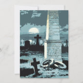  Halloween, kerkhof met graven Kaart (Voorkant)