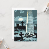  Halloween, kerkhof met graven Kaart (Voorkant / Achterkant in situ)