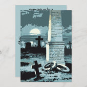  Halloween, kerkhof met graven Kaart (Voorkant / Achterkant)