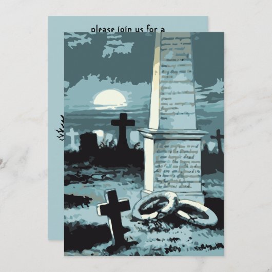  Halloween, kerkhof met graven Kaart (Voorkant / Achterkant)