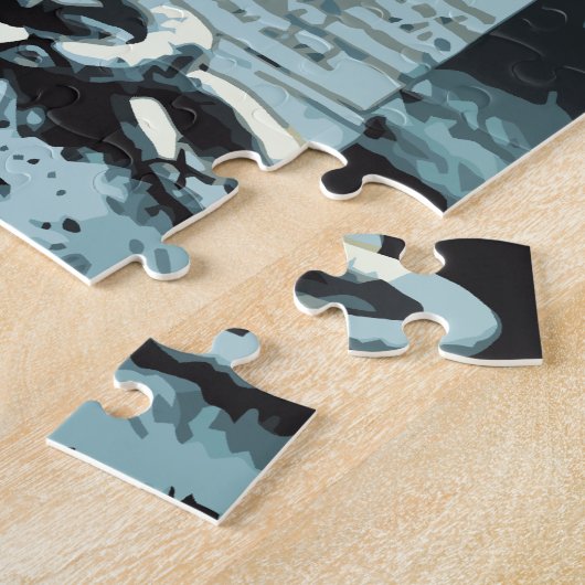  Halloween, kerkhof met graven Legpuzzel (Zijkant)