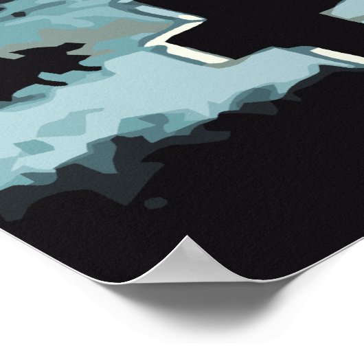  Halloween, kerkhof met graven Poster (Hoek)