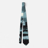  Halloween, kerkhof met graven Stropdas (Achterkant)