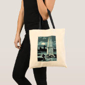 Halloween, kerkhof met graven Tote Bag (Voorkant (product))