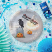 Halloween Kerkhof Papieren Bordje (Feest)