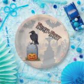 Halloween Kerkhof Papieren Bordje (Feest)