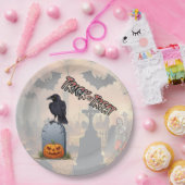 Halloween Kerkhof Papieren Bordje (Feest)