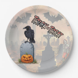 Halloween Kerkhof Papieren Bordje