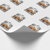 Halloween Kerkhof Pompoen Vintage Gravure Ontwerp Cadeaupapier (Hoek)