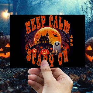 Halloween kerkhof schattig spook en Jack-O-Lantern Briefkaart