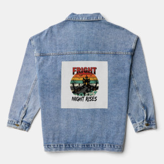 Halloween Kerkhof Schrik Nacht Denim Jacket