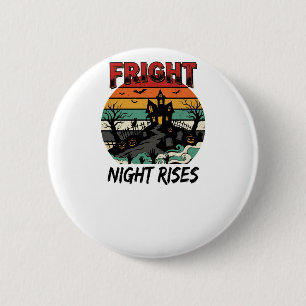 Halloween Kerkhof Schrik Nacht Ronde Button 5,7 Cm