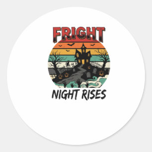 Halloween Kerkhof Schrik Nacht Ronde Sticker